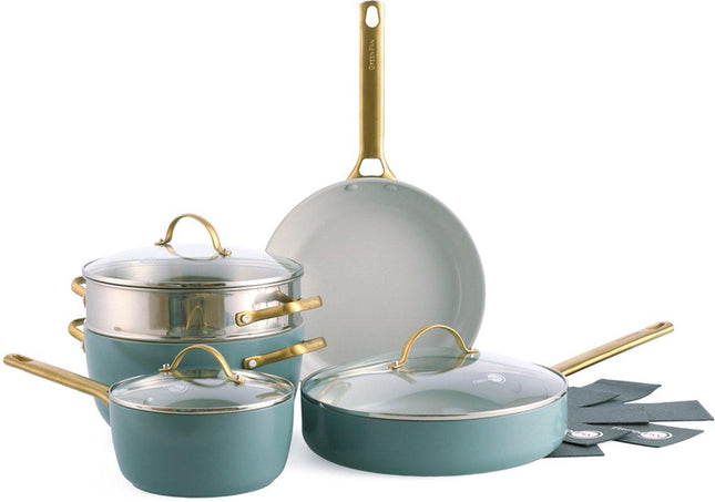 Pannenset 10-delig 'Padova Skyblue'