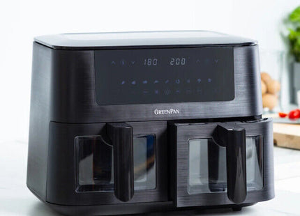 Bistro AirFryer DUAL XL 2x 4L manden + 8 muffinvormen + Tang