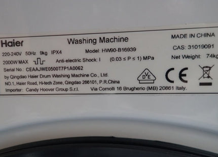 Haier wasmachine HW90-B16939