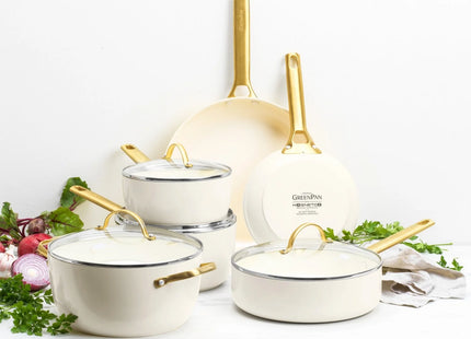 Pannenset 10-delig 'Padova Cream White'