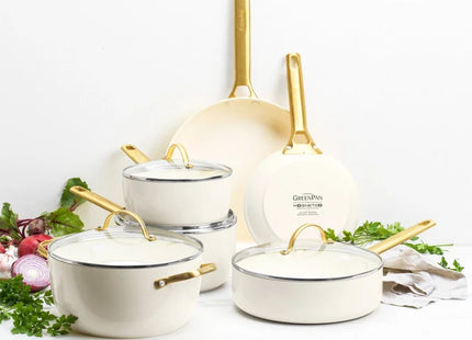 Pannenset 10-delig 'Padova Cream White'