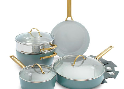 Pannenset 10-delig 'Padova Skyblue'