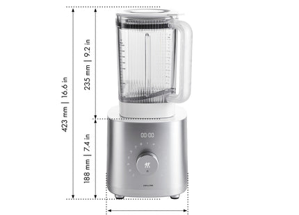 Blender Pro 1.8L Zilver  'Enfinigy' - BLDC Motor en Ingebouwde Weegschaal