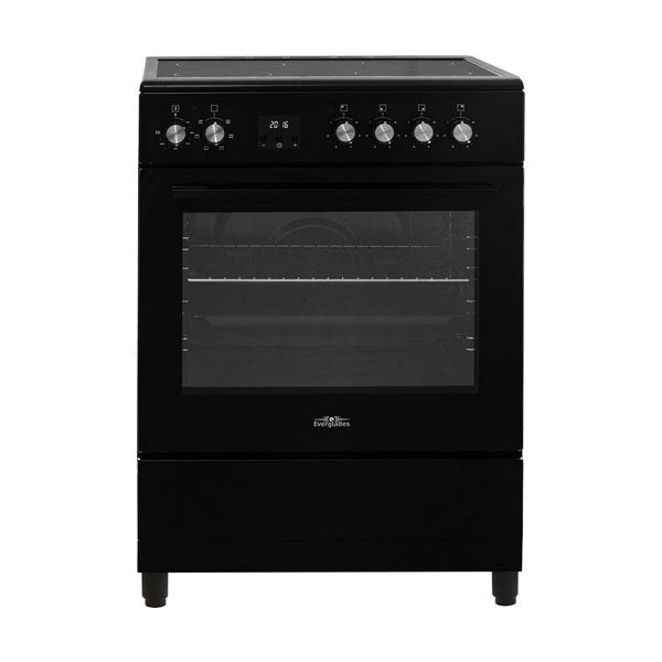 Everglades keramisch fornuis EVCK6135 - Mat Zwart - 60cm