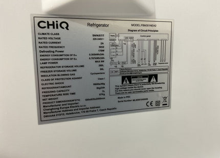 CHiQ koelkast FBM351NEI42 - 356 Liter - No Frost