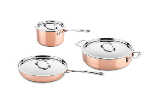 Koperen Pannenset 3-delig