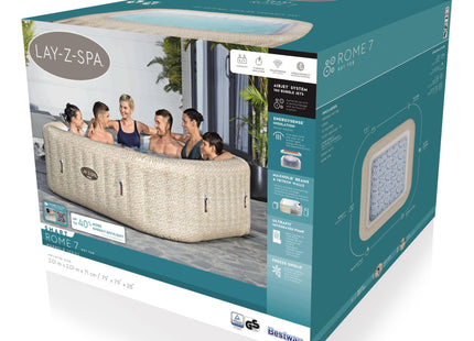 Lay-Z-Spa Rome Energy-Efficient Smart AirJet met App Bediening 7 Persoons