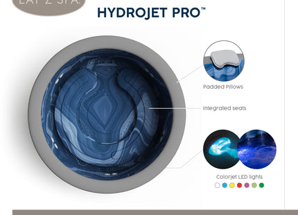 Lay-Z Spa Santorini HydroJet Pro opblaasbare spa - 7 persoons