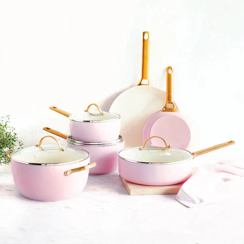 Pannenset 10-delig 'Padova Blush Pink'