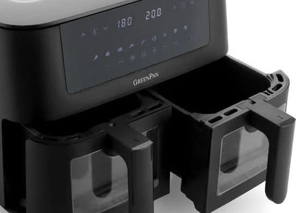 Bistro AirFryer DUAL XL 2x 4L manden + 8 muffinvormen + Tang