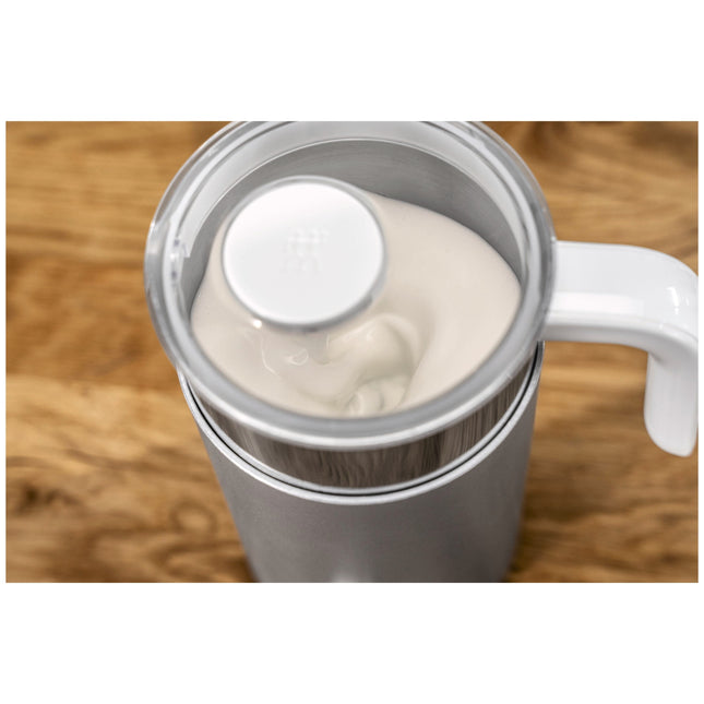 Melkopschuimer Zilver 200ml warm / 400ml koud 'Enfinigy'