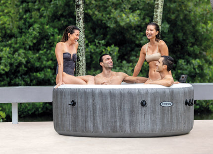 Intex PureSpa Greywood Deluxe opblaasbare spa, 4 persoons