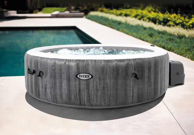 Intex PureSpa Greywood Deluxe opblaasbare spa, 6 persoons