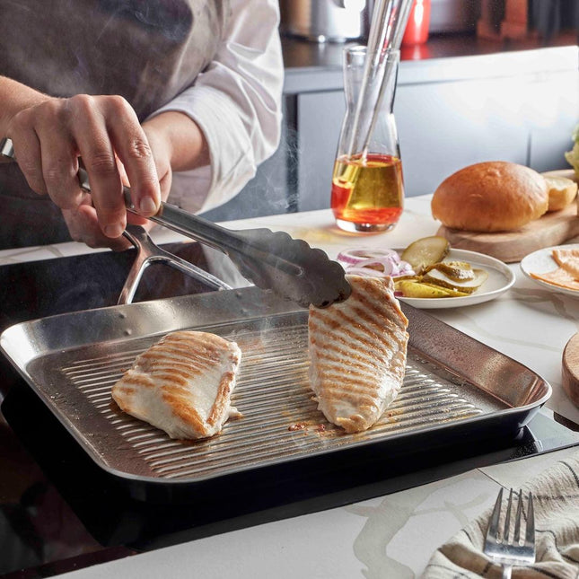 Grillpan Ø28cm + gratis tang 'Specialties 5'