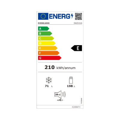 Everglades koelkast EVUD4044 - Wit