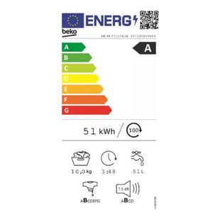 Beko wasmachine BM3WFT31041W - EnergySpin - 10 kg