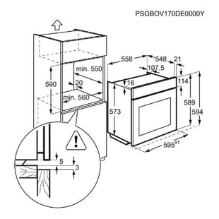 AEG inbouwoven BES33101ZM - 6000 serie - hetelucht