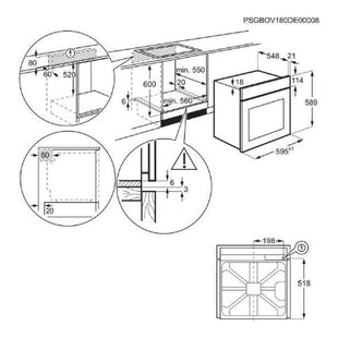 AEG inbouwoven BES33101ZM - 6000 serie - hetelucht