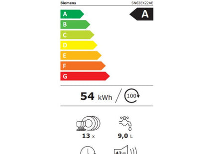 Siemens inbouwvaatwasser SN63EX22AE - Home Connect