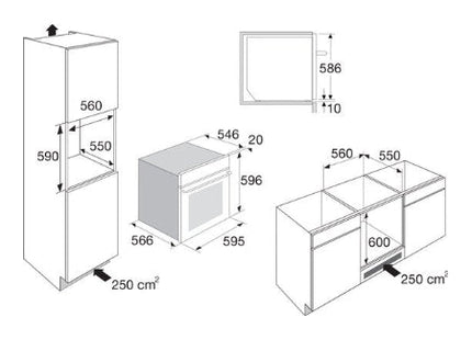 ETNA oven OM670MZ - inbouw- matzwart