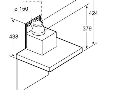 Bosch afzuigkap DWB97CM50 - Serie 6 - Wandschouw