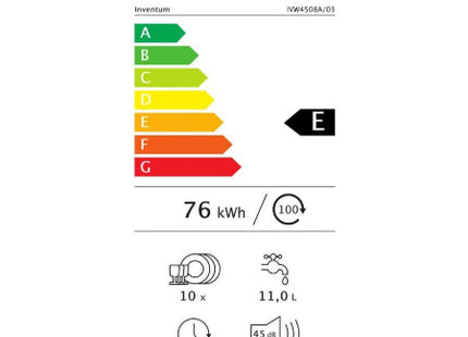 Inventum inbouw vaatwasser IVW4508A - 45 cm breed