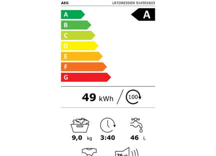 AEG wasmachine LR7696UD4 - 7000 Serie - ProSteam