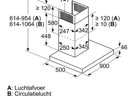 Siemens afzuigkap LC97BCP50 - iQ500 - Wandschouw