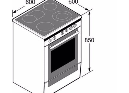 Bosch inductiefornuis HLR390020 - Serie 4 - Wit