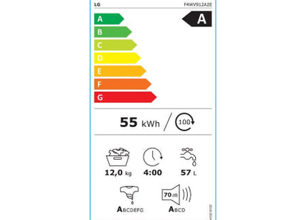 LG wasmachine F4WV912A2E - 12 kg