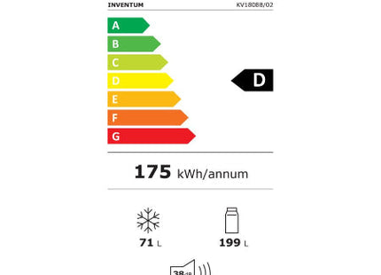 Inventum koelkast KV1808B - Vrijstaand - No Frost