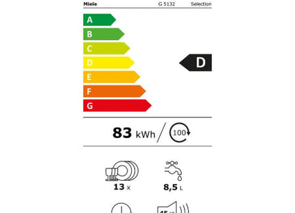Miele vaatwasser G 5132 BRWS - Vrijstaand