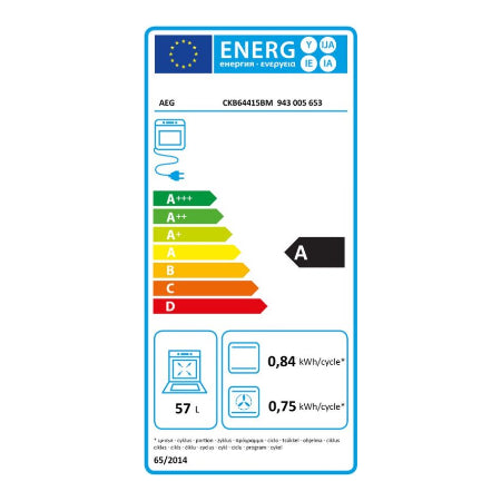 AEG gasfornuis CKB64415BM met elektrische oven