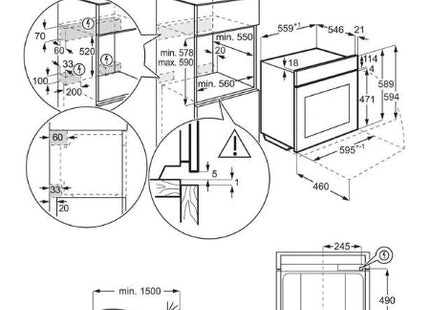 AEG inbouwoven OS6P50WAK - 6000 SenseCook - Zwart