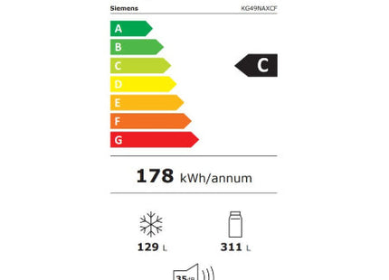 Siemens koelkast KG49NAXCF - 70 cm breed