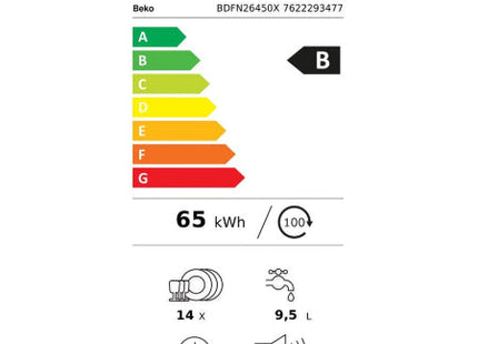 Beko vaatwasser BDFN26450X - Vrijstaand - Inox