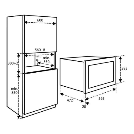 Inventum inbouw combi-magnetron IMC3834GT