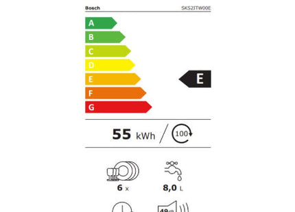 Bosch mini vaatwasser SKS2ITW00E - Serie 2 - Wit