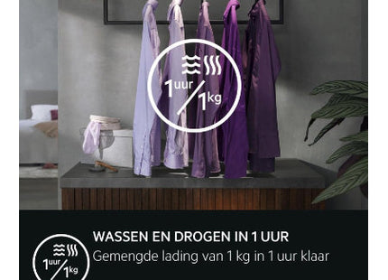 AEG was-droogcombinatie LWR73R842 EcoLine - NL/FR