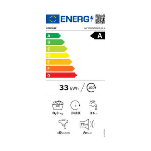 Hisense wasmachine WF3S8043BW3/BLX Serie 3S